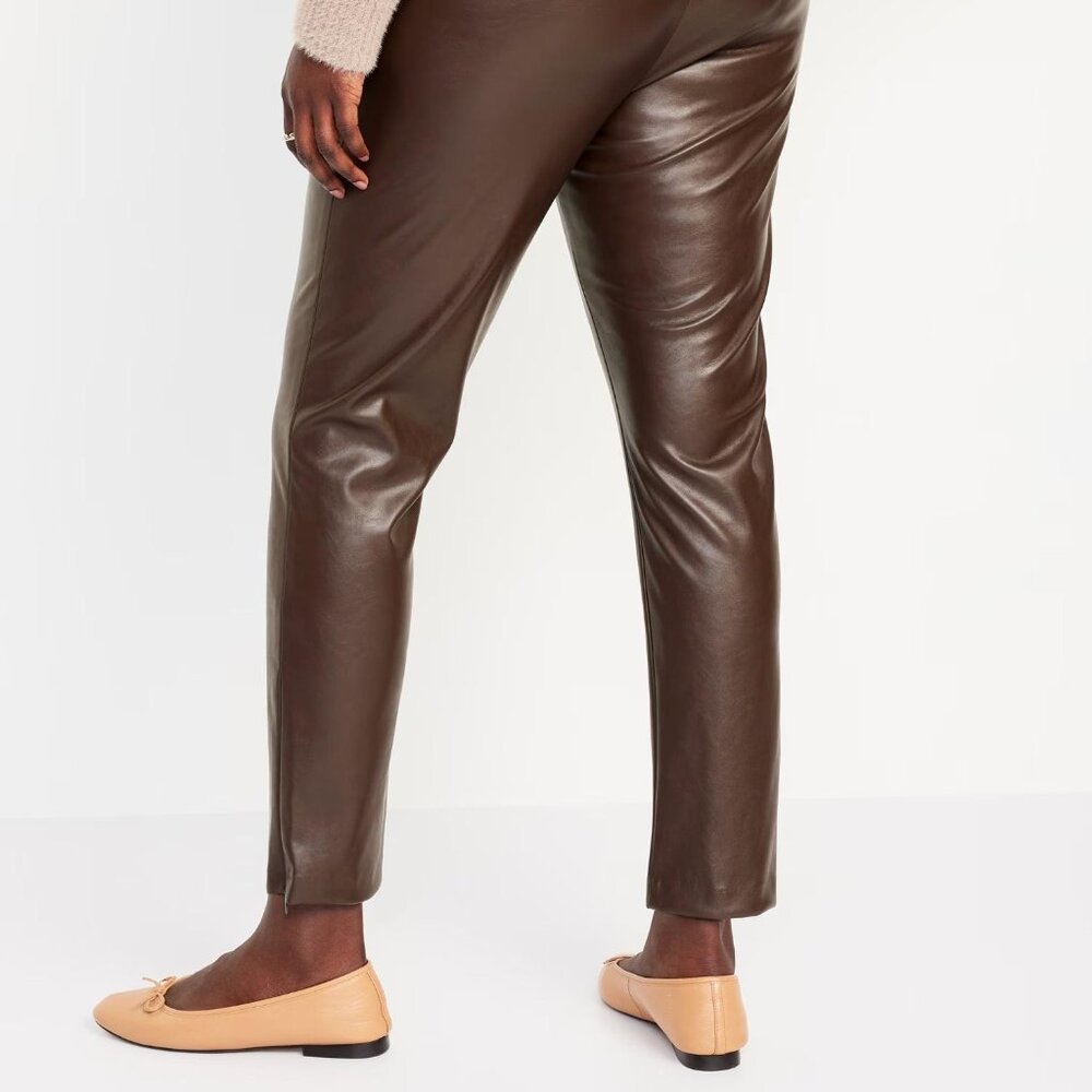 NEW Old Navy Extra High-Waisted Faux-Leather Pants - Picture 7 of 11